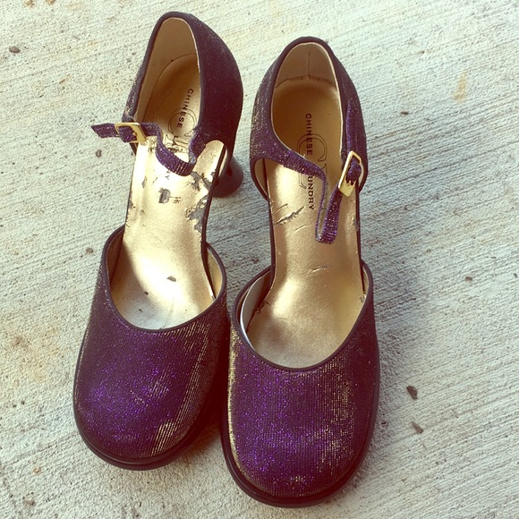 Mardi-gras Chinese Laundry Purple Funky Heels. Going Going Gone ❌Price is firm❌ - Picture 5 of 8